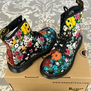 Dr. Martens Floral Mash Up Boots. Brand new!